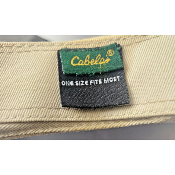 CABELAS Sun Visor Hat OSFM Embroidered Hook 'n Loop Pair - Set of 2 Gray Tan - Picture 2 of 5